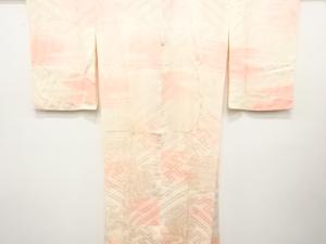 花薬玉模様織り出し　単衣長襦袢